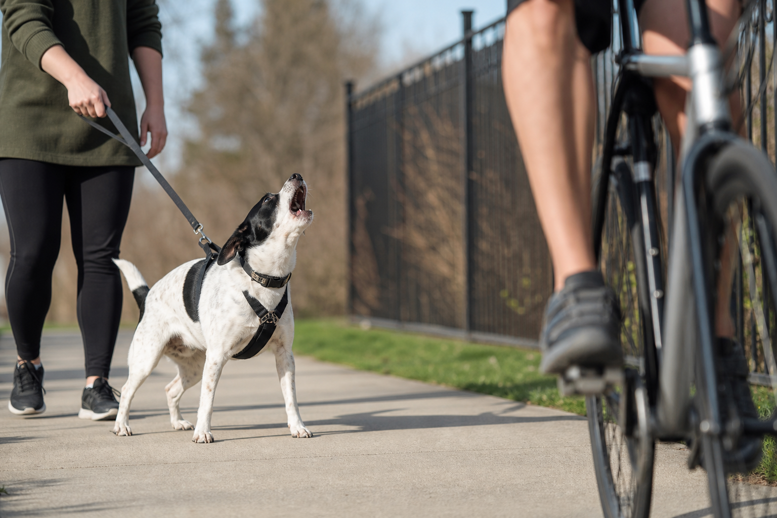 Cão que late para bicicleta: o bizu do movimento