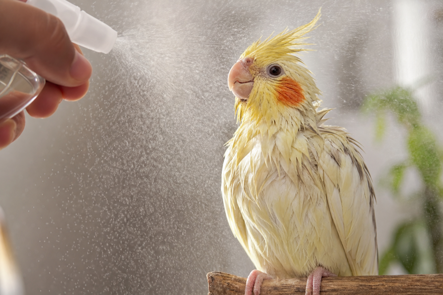 Banho para aves: o bizu da aspersão sem traumatizar