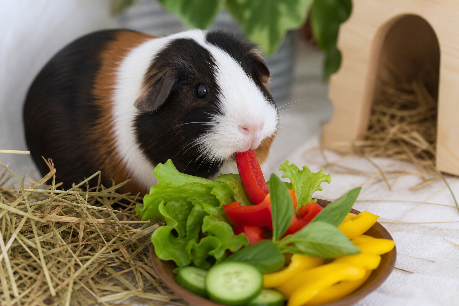 Porquinho e feno molhado: o bizu da vitamina C fresca